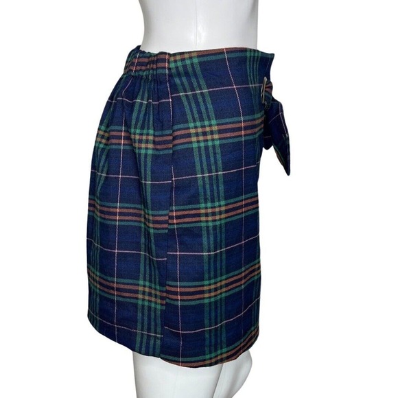Wild Fable Skirt Women XS Blue Green Plaid Pencil Skirt Straight Preppy Academia - Picture 2 of 6